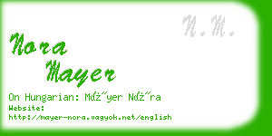 nora mayer business card